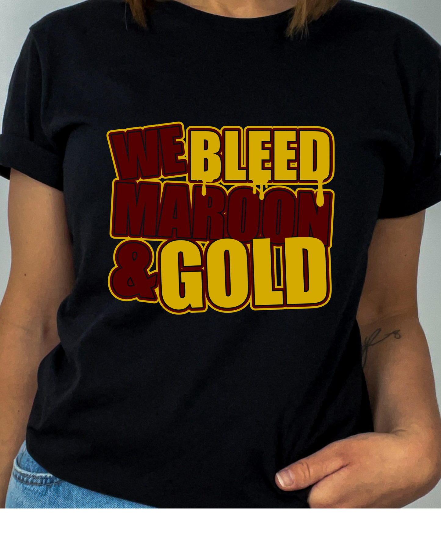 Jersey Tee -Bleed Maroon and Gold