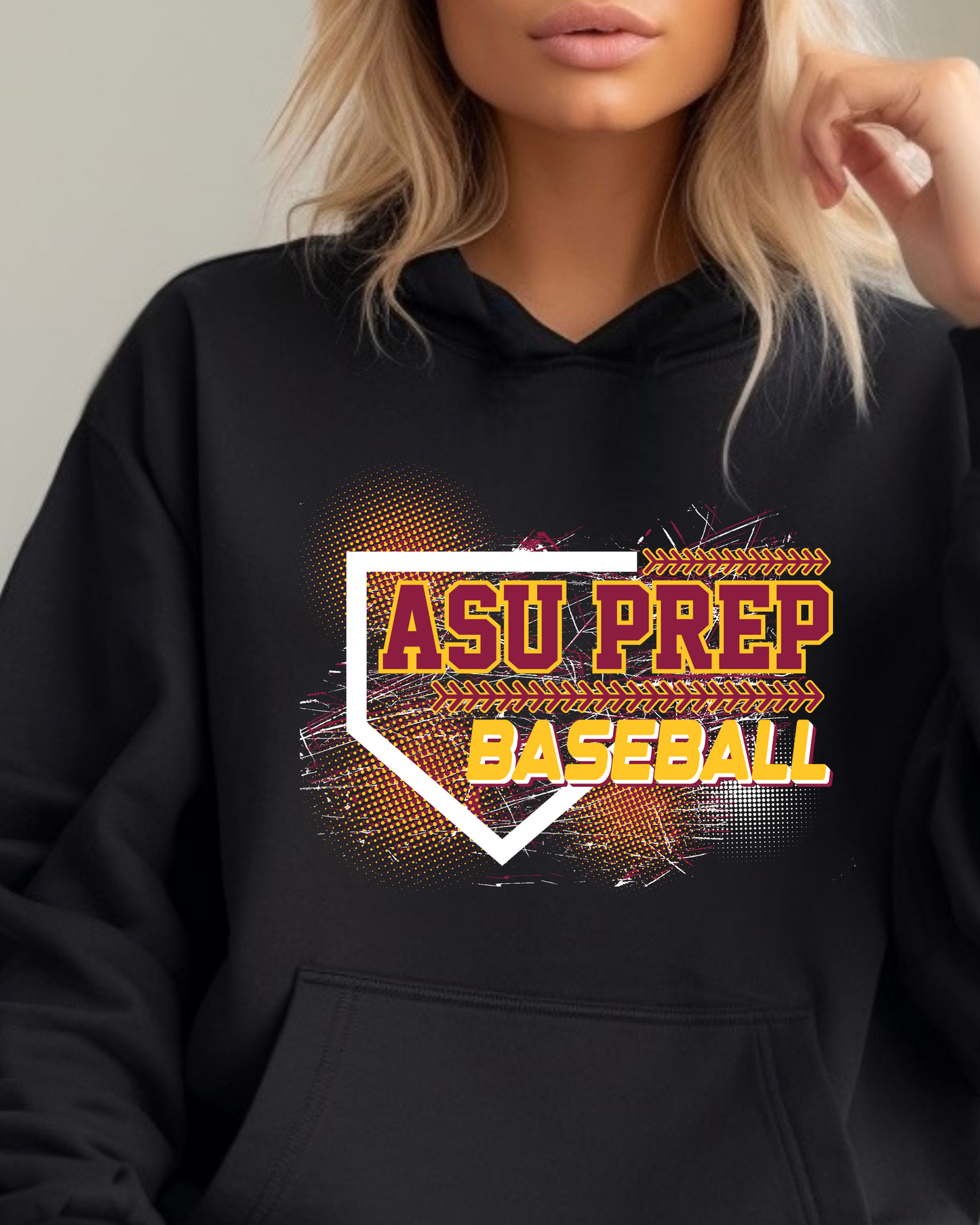 Hooded Sweatshirt Baseball Color Splash