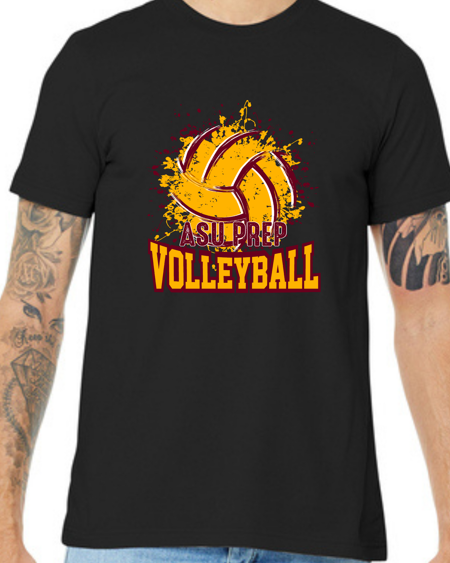 Core Cotton Tee Volleyball Color Splash