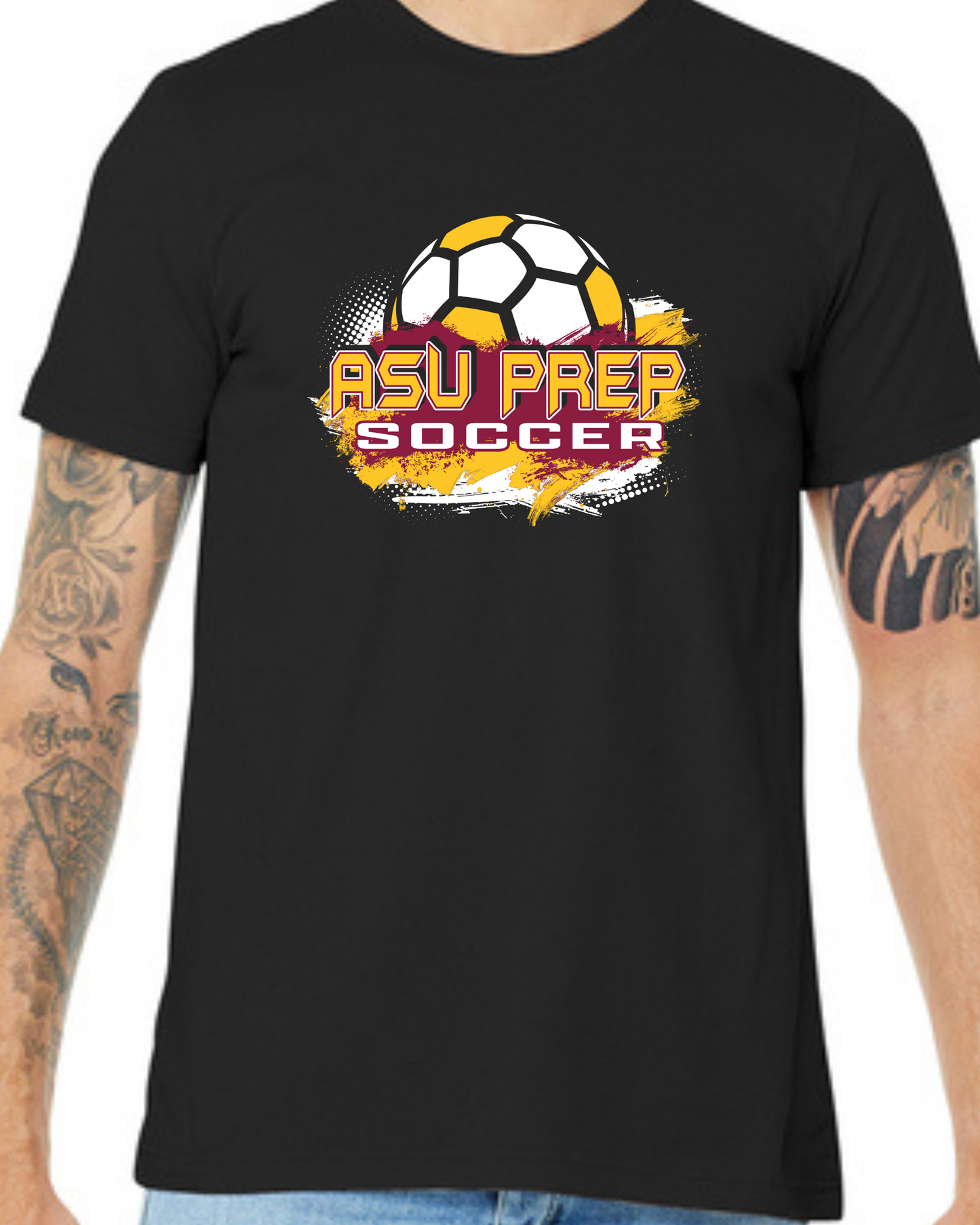 Core Cotton Tee-Soccer Color Splash
