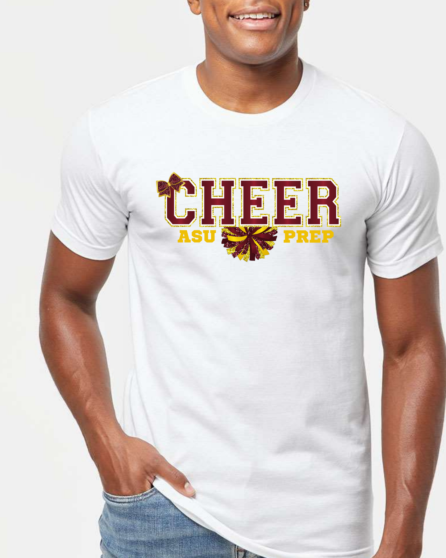 Jersey Tee Cheer Bow
