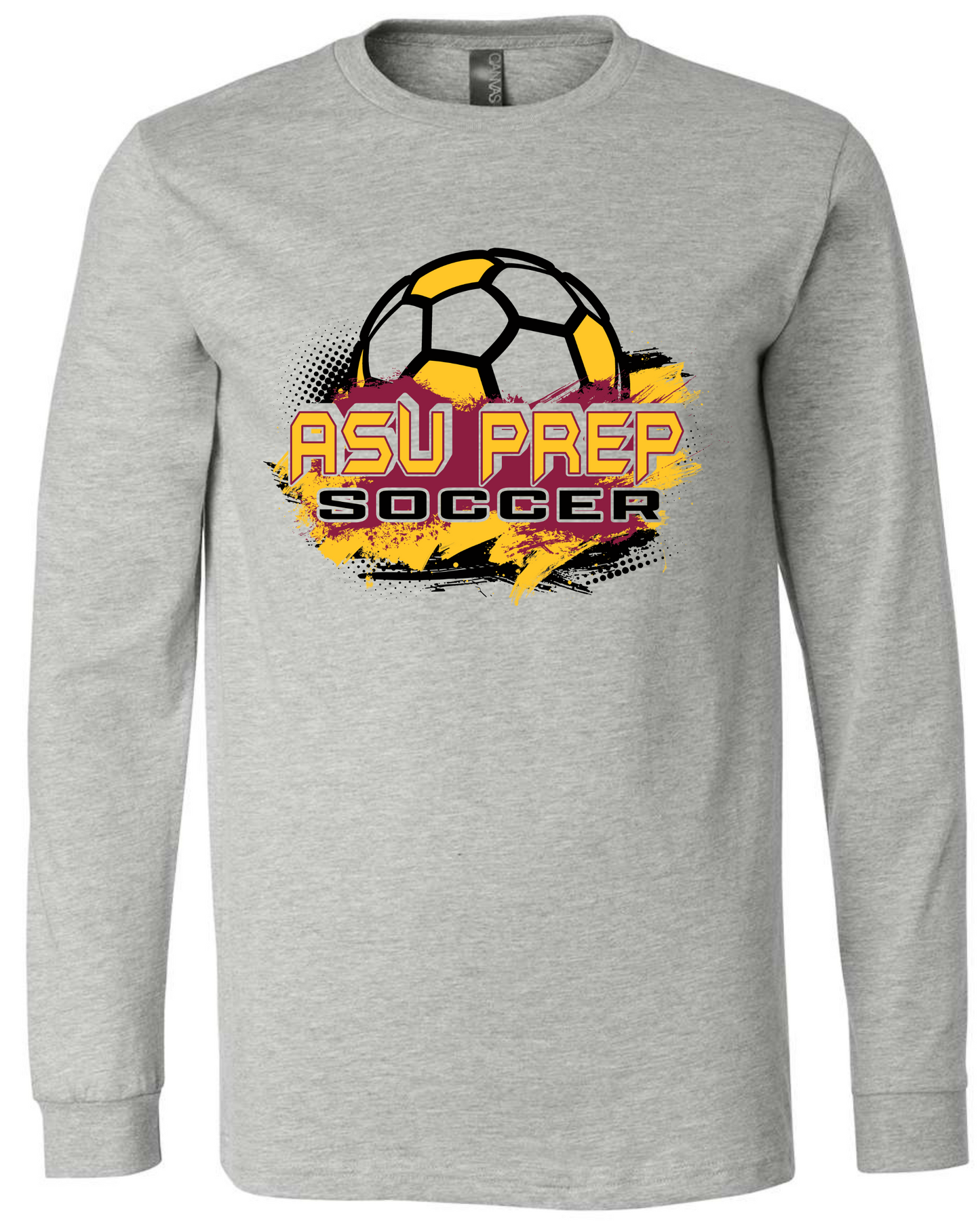 Long Sleeve Tee Soccer Color Splash