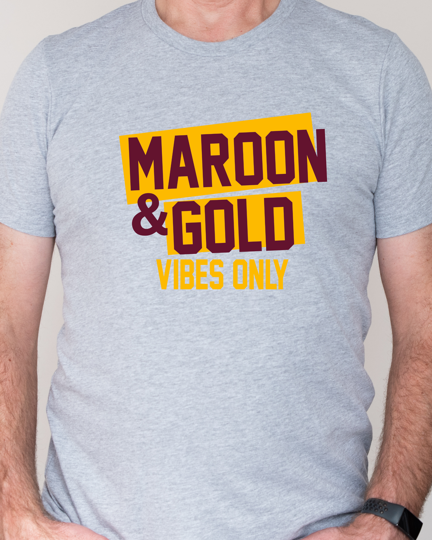 Jersey Tee Maroon and Gold Vibes