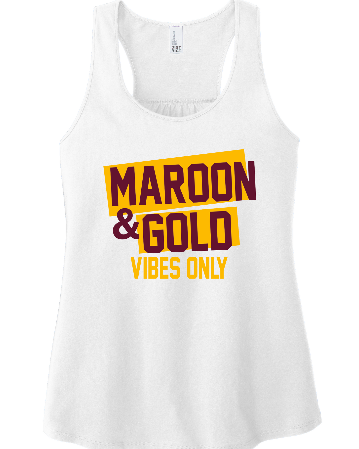 Women's Tank Maroon and Gold Vibes