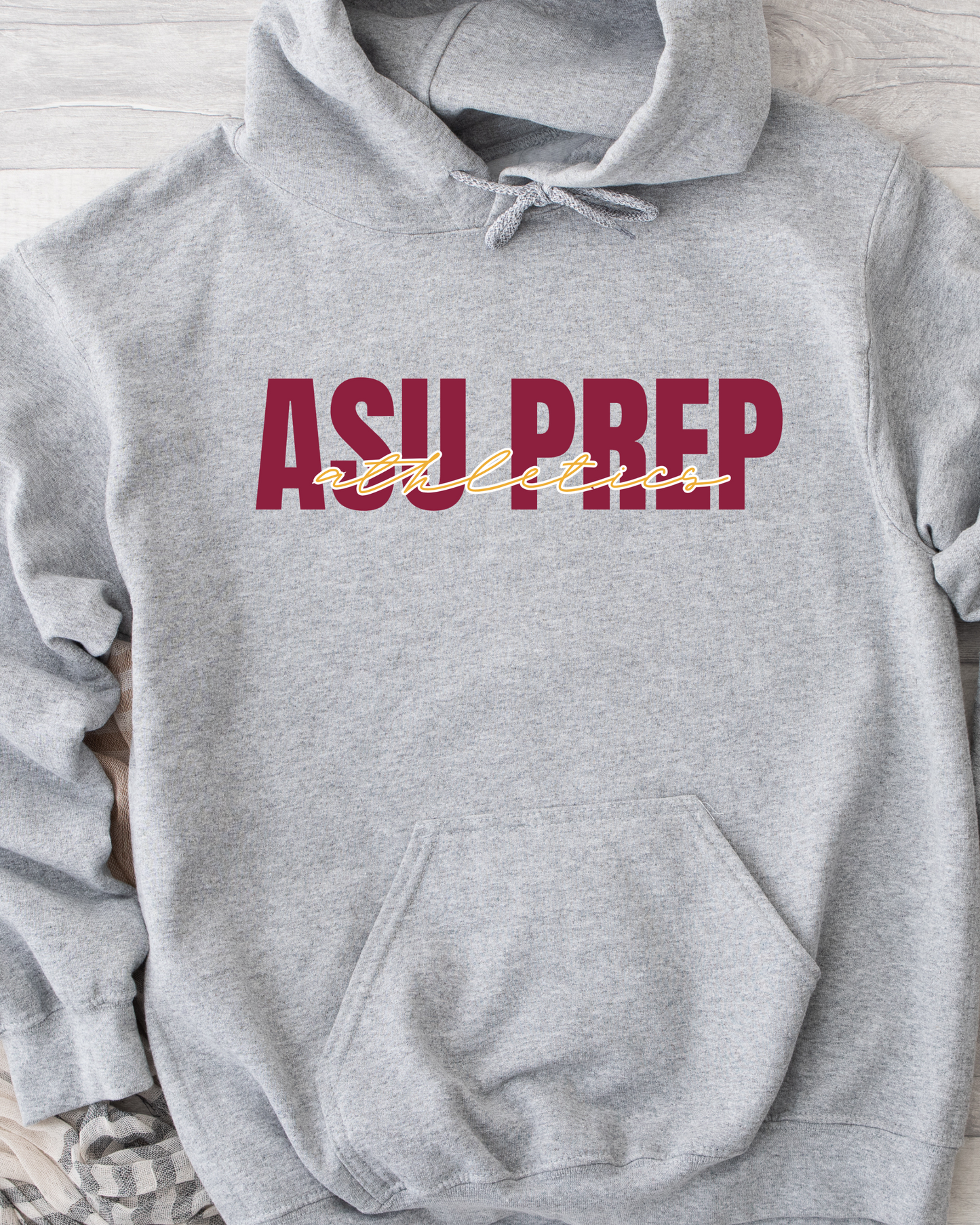 Hooded Sweatshirt- Athletics Script