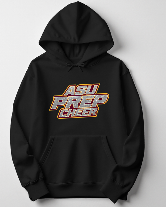 Hooded Sweatshirt-Cheer Faux Glitter