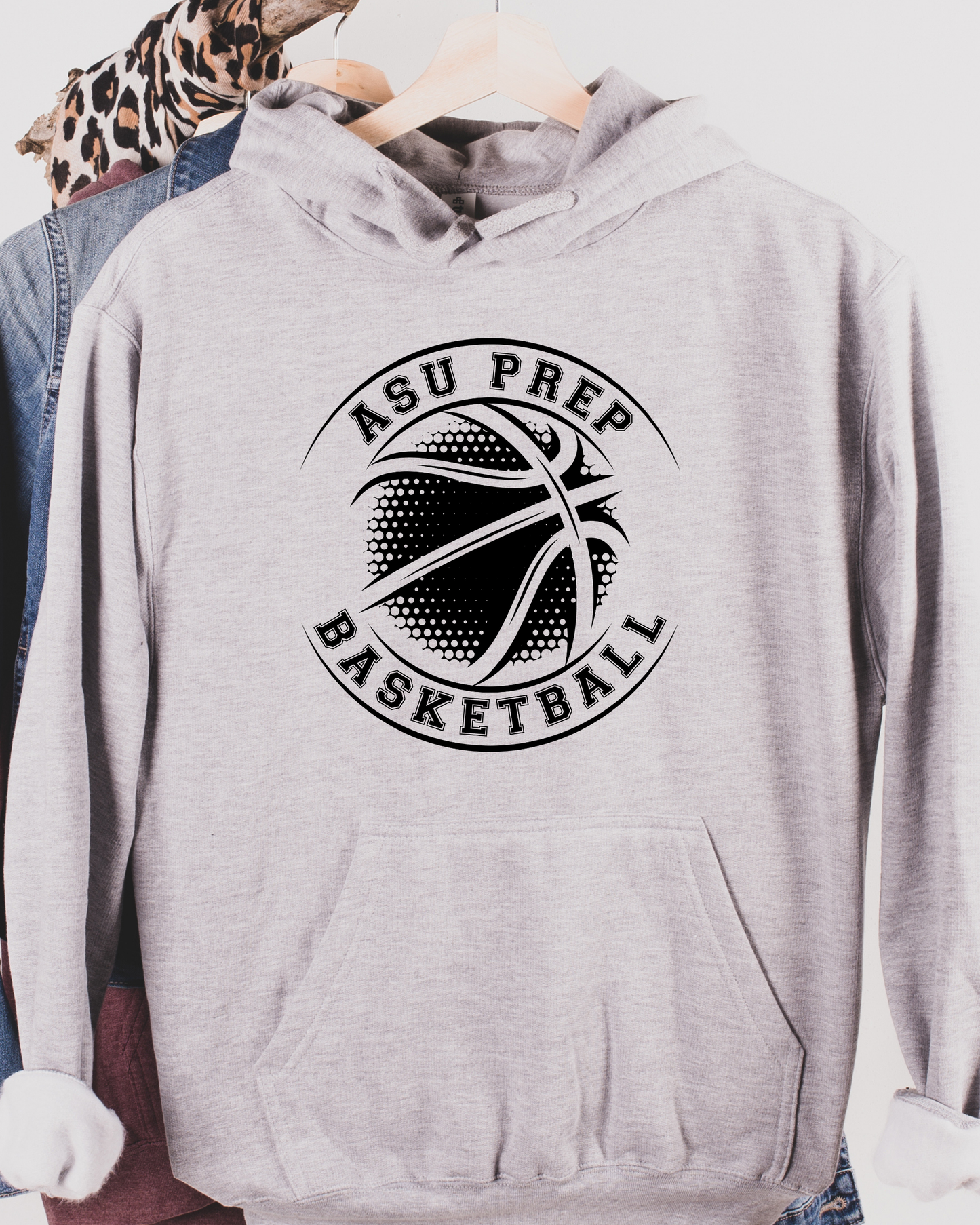 Hooded Sweatshirt-Basketball Round
