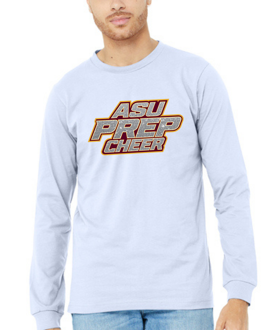 Long Sleeve Tee -Cheer Faux Glitter