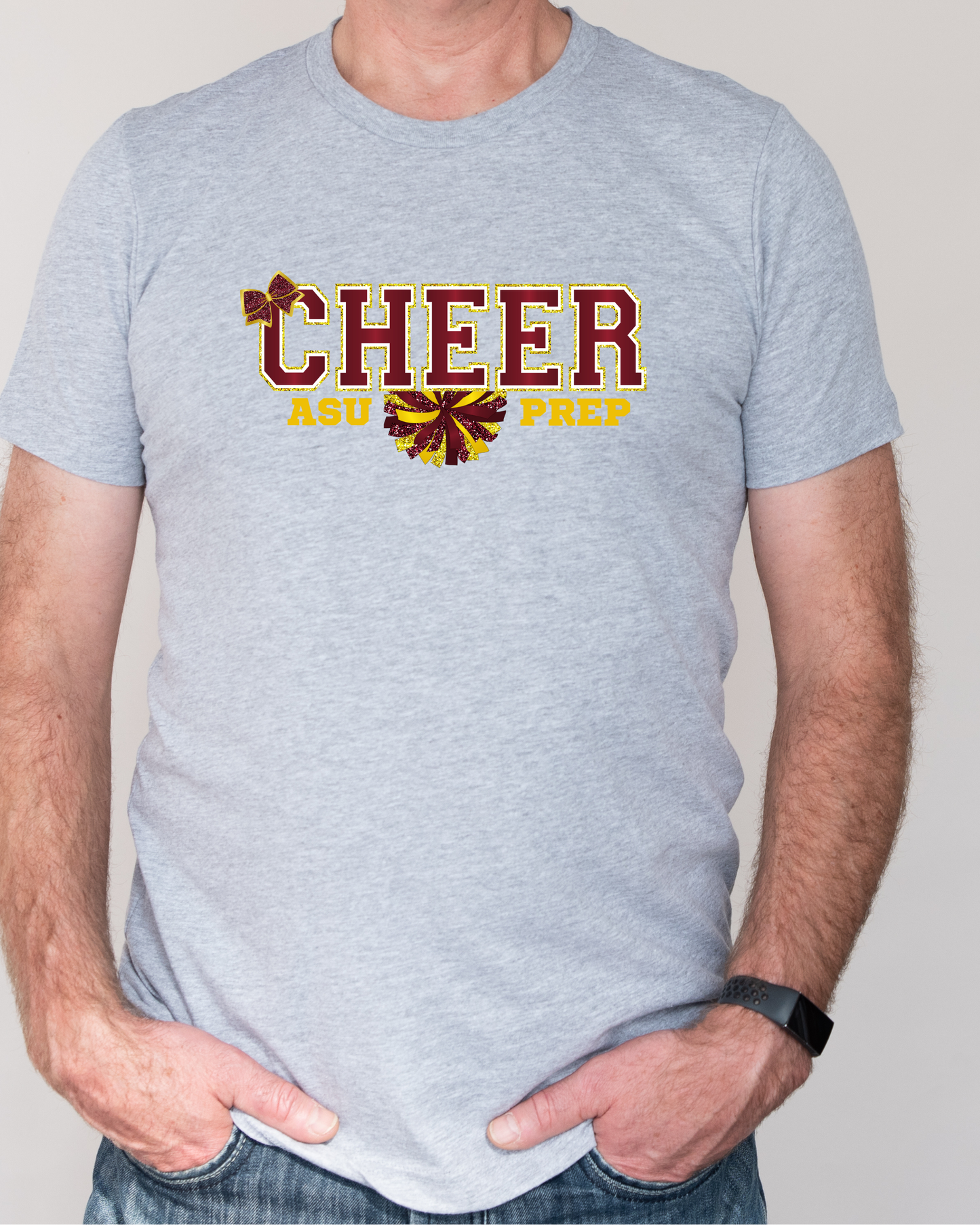Jersey Tee Cheer Bow