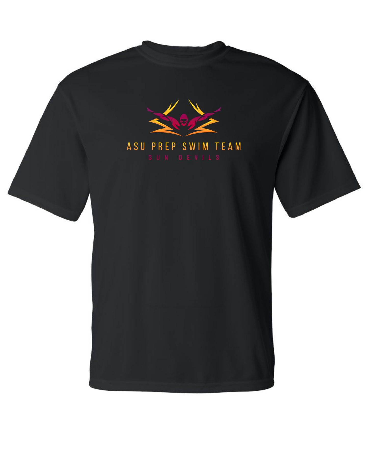 ASU Swim gradient Logo Dri Wick Tee