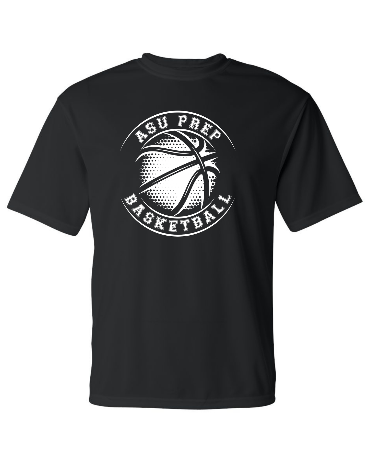 Basketball Round Logo Dri Wick Tee