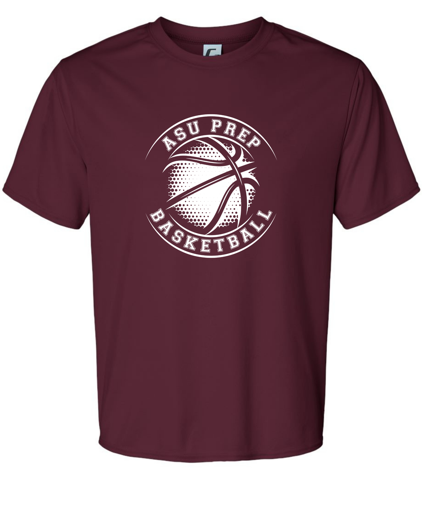 Basketball Round Logo Dri Wick Tee