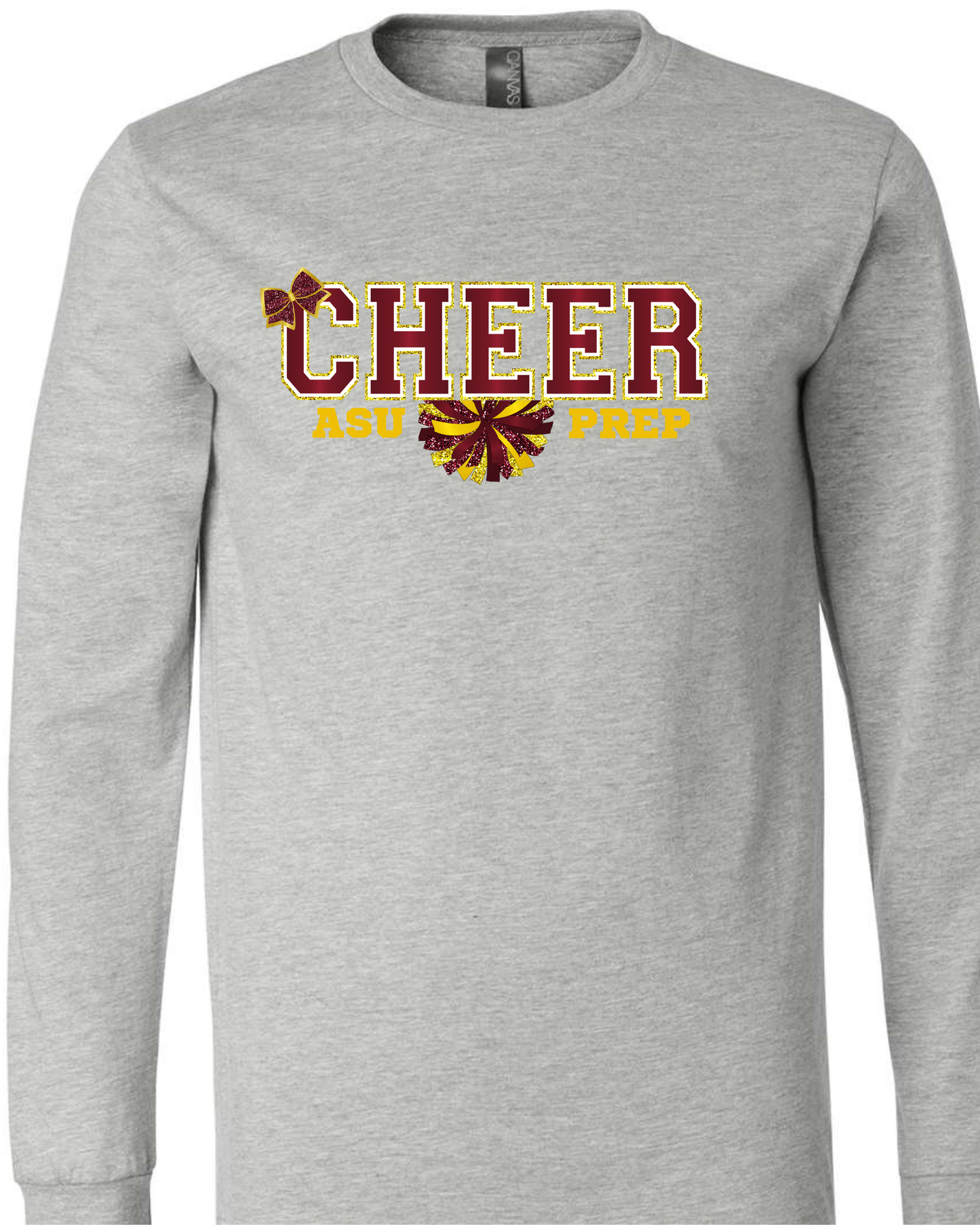 Long Sleeve Tee -Cheer Bow
