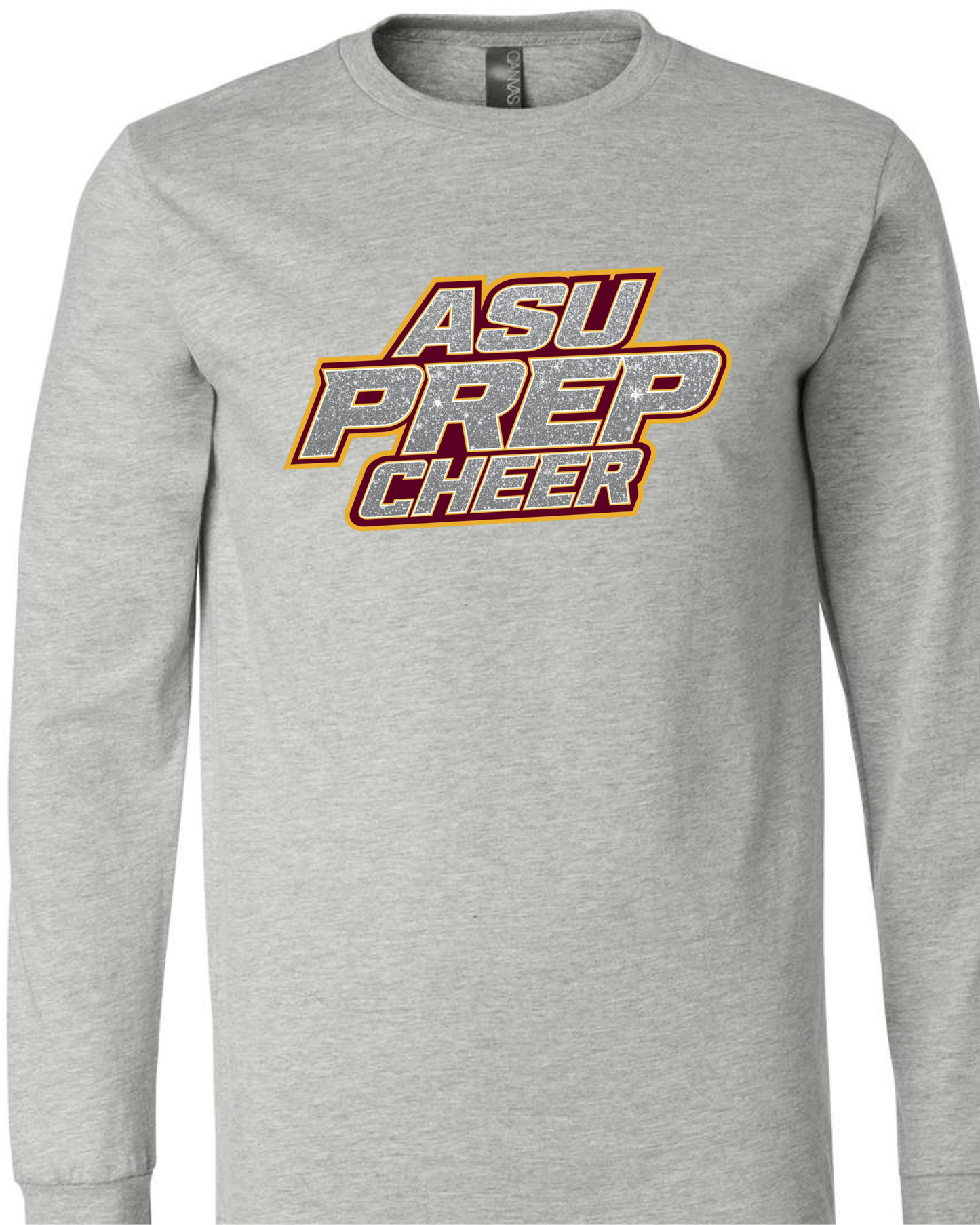 Long Sleeve Tee -Cheer Faux Glitter